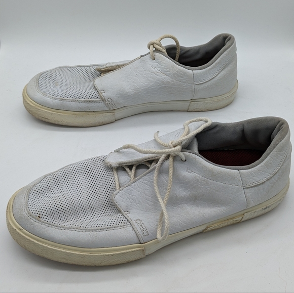 Nike Air Jordan Grown Low White Perforated Leather Trainers Men's 11 - Picture 3 of 9